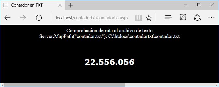 graduado Señuelo mostaza Contador en ASP .NET con archivo de texto en VB (2) – perez987